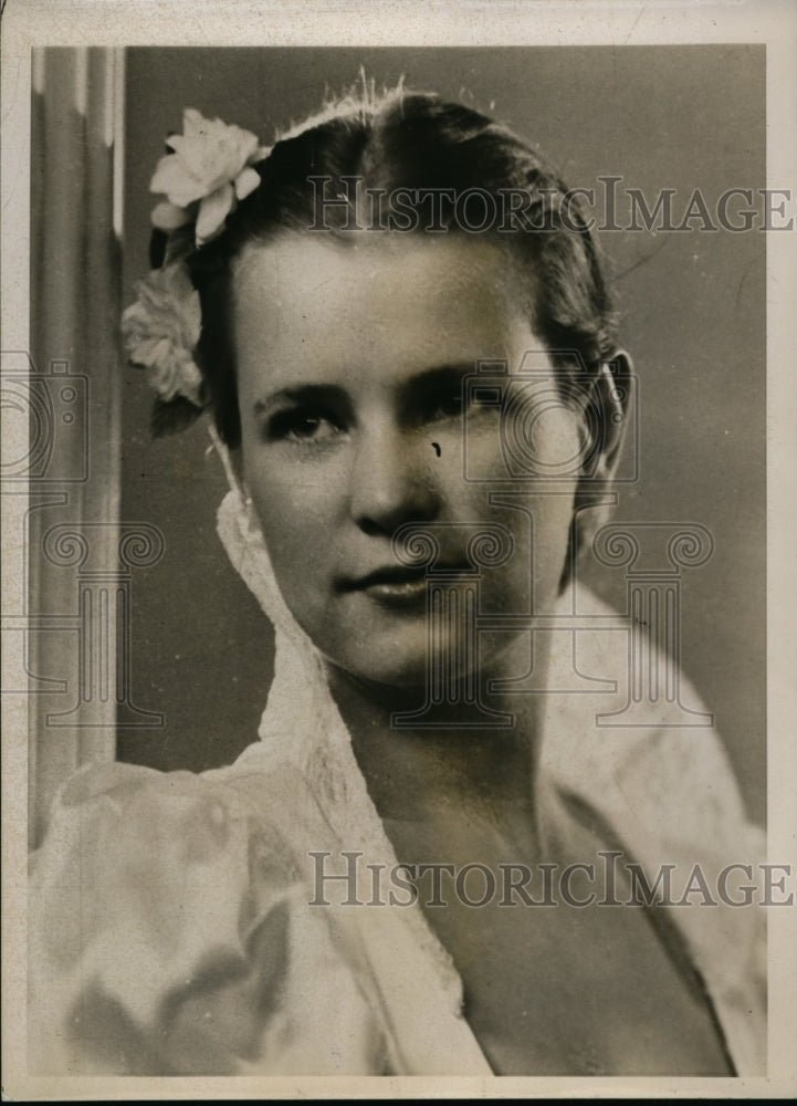 1937 Press Photo Ms.Velma V.Briggs Most Beautiful at Allegheny College
