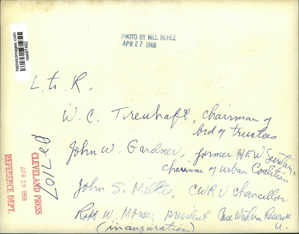 1968 Press Photo Case Western Reserve UniversitInauguration - nee97492