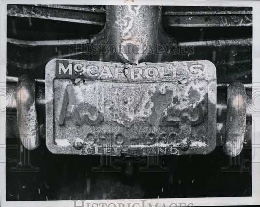 1961 Press Photo License Plates - nee97598