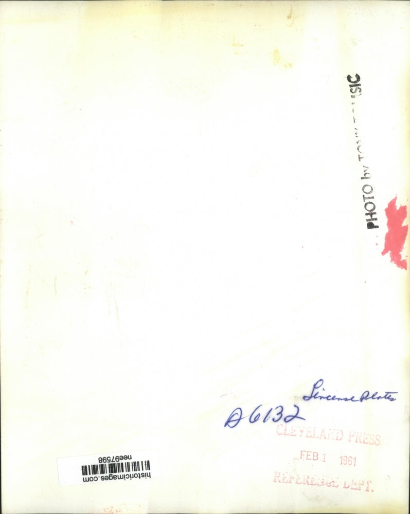 1961 Press Photo License Plates - nee97598