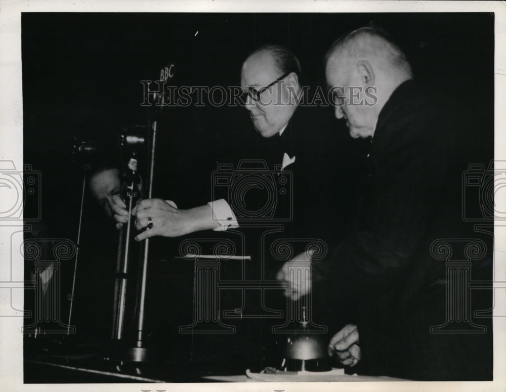 1945 Press Photo Winston Churchikk address to the Conservative Party Conference