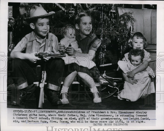 1935 Press Photo Grandchildren of the President and Mrs. Eisenhower - nee97748