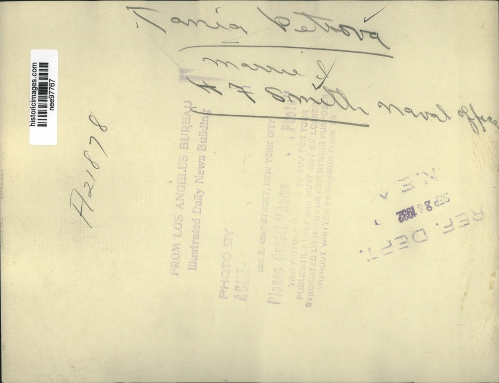 1932 Press Photo Tania Petrova married H.F.Smith Naval Officer - nee97767