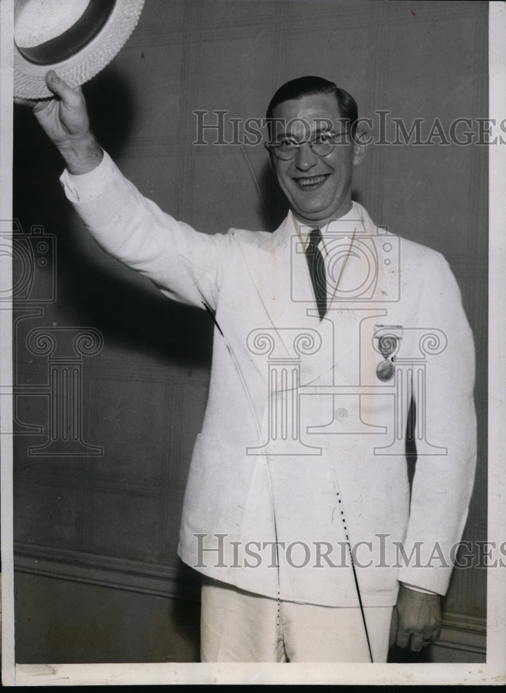 1936 Press Photo M.Froome Barbour at Natl Convention of Disable American Veteran- Historic Images