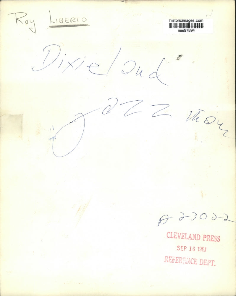 1961 Press Photo Roy Liberto- Dixeland Jazz Band - nee97894