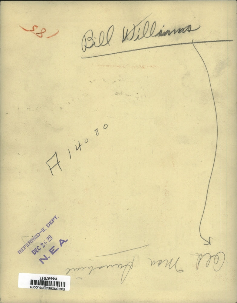 1929 Press Photo Bill Williams - nee97917