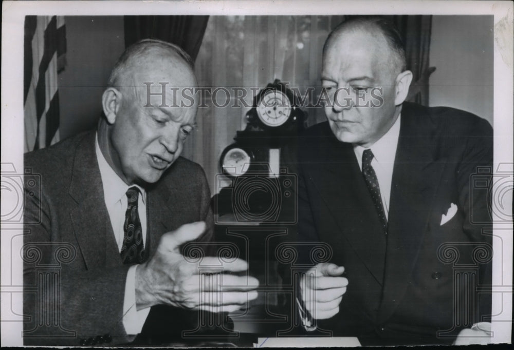 1955 Press Photo Pres. Dwight Eisenhower - nee97972