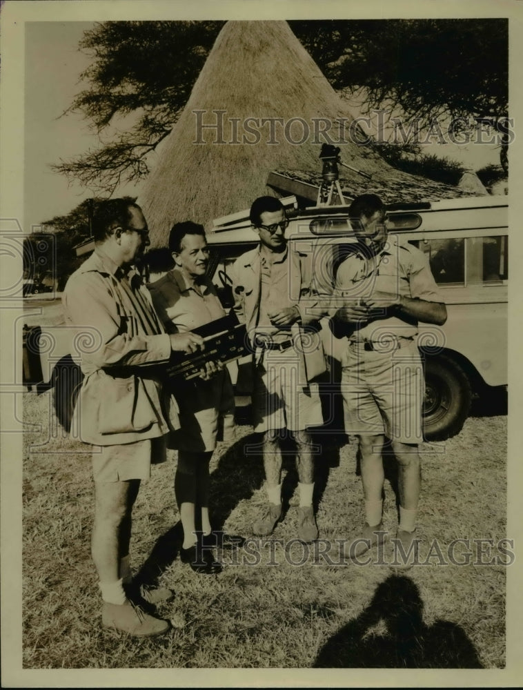 1969 Press Photo Shooting in Camp in Serengeti Natl. Park in Tanzania