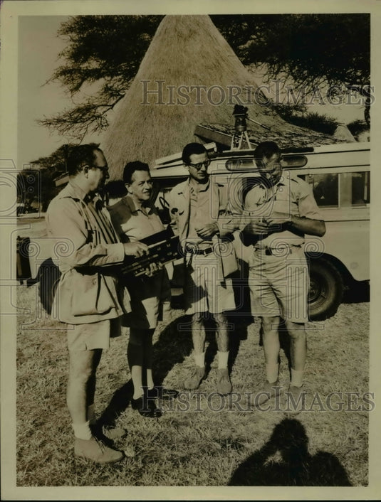 1969 Press Photo Shooting in Camp in Serengeti Natl. Park in Tanzania