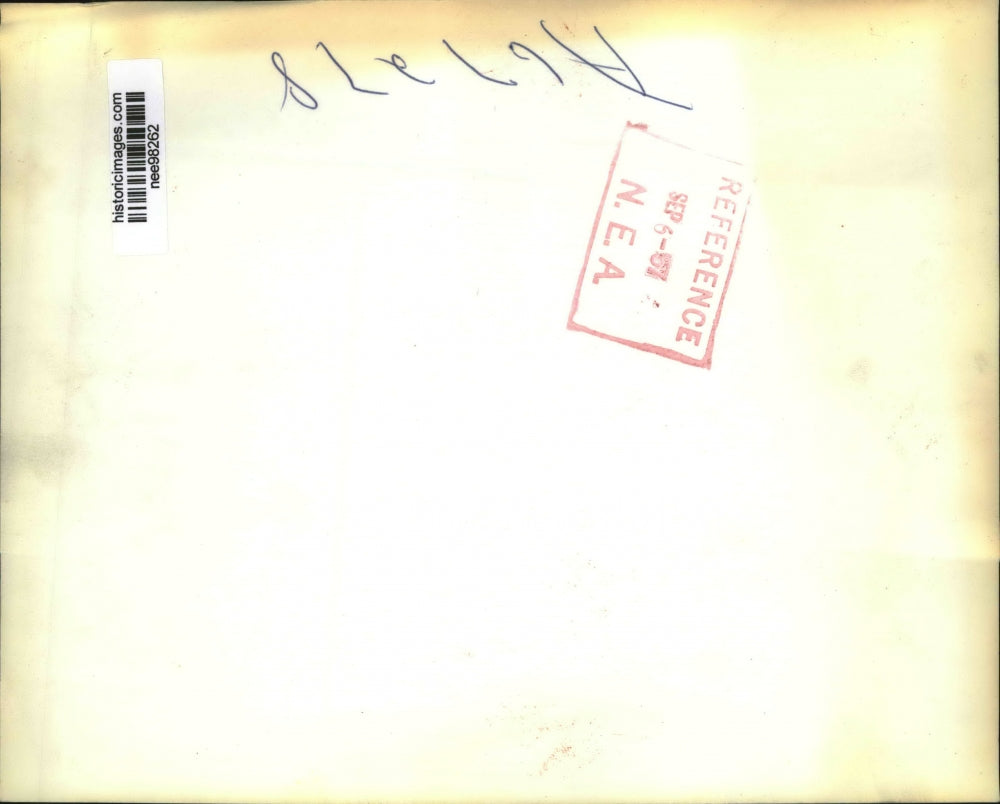 1957 Press Photo Pres.Eisenhower with members of his staff at Griffith Stadium