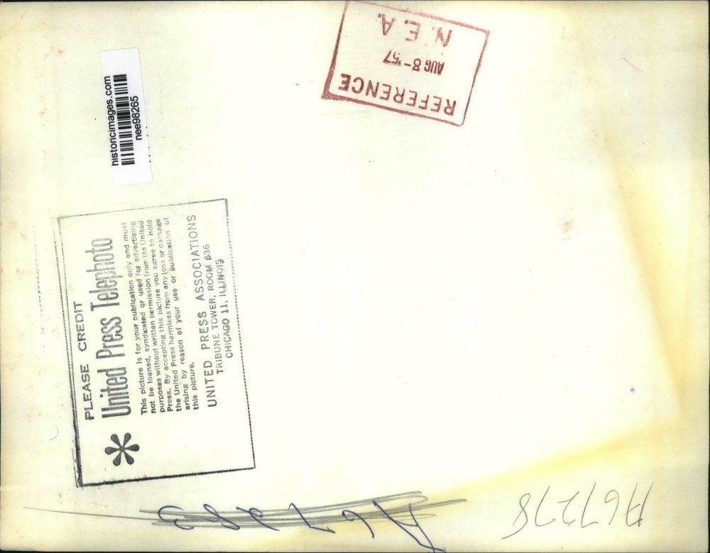 1957 Press Photo Pres.Eisenhower watched the Chicago White Game - nee98265