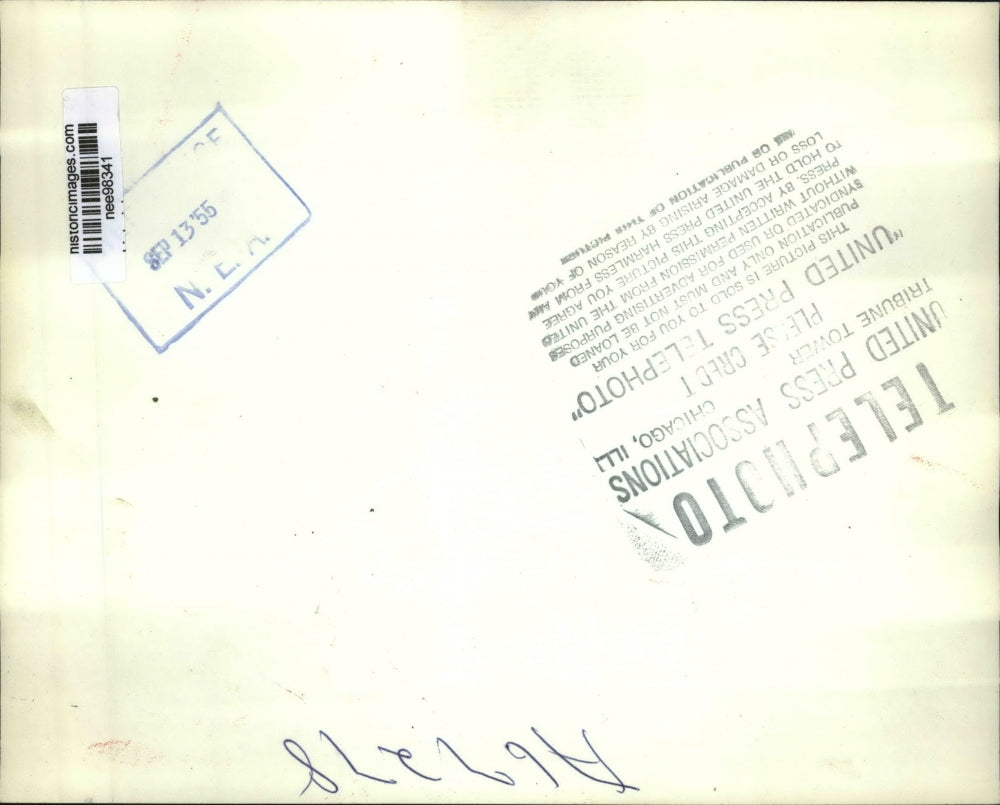 1955 Press Photo Pres.Dwight Eisenhower with Vice Pres.Richard Nixon