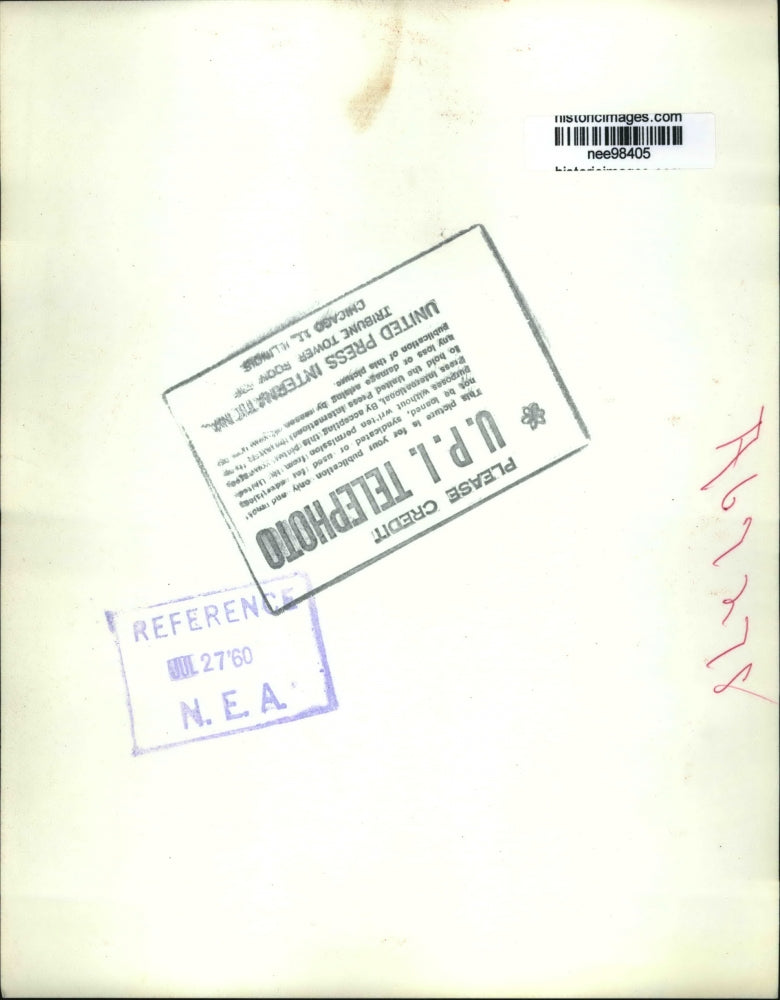 1960 Press Photo Pres.Dwight Eisenhower at the Naval Base in Newport R.I