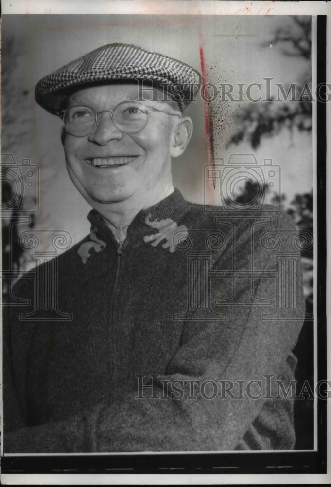 1957 Press Photo Pres.Eisenhower at Thomasville Glen Arvan Country - nee98438