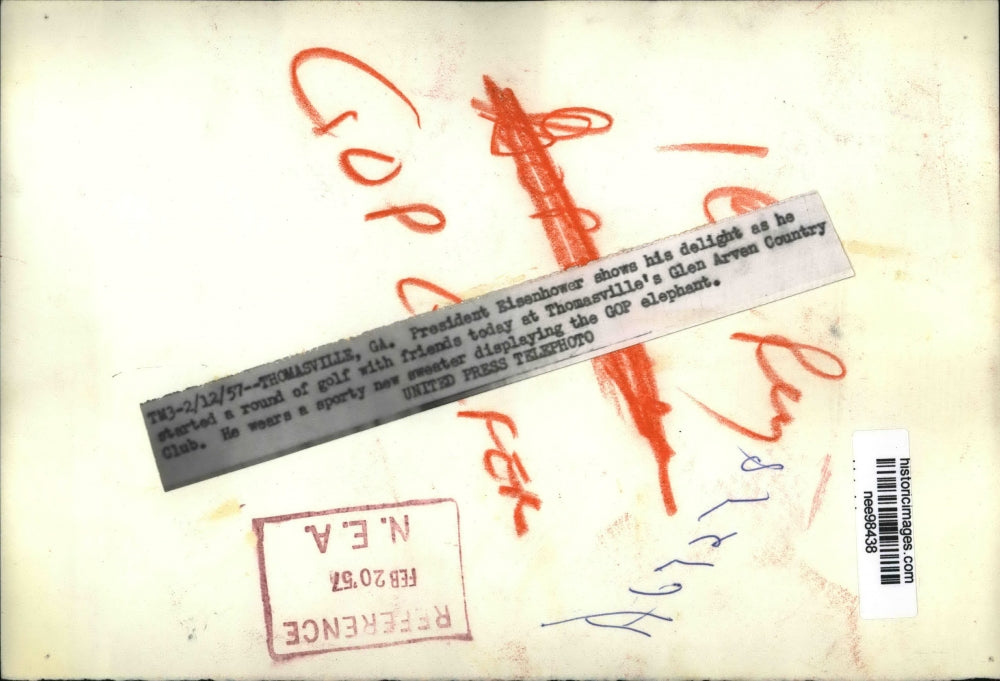 1957 Press Photo Pres.Eisenhower at Thomasville Glen Arvan Country - nee98438