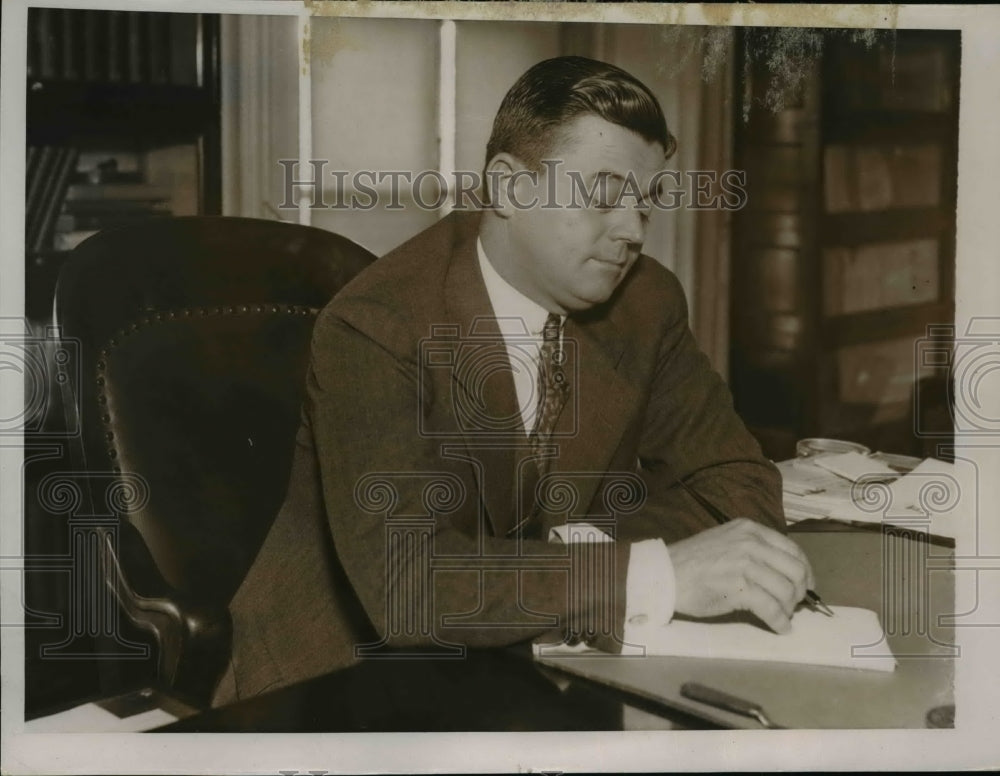 1936 Press Photo Daniel W.Bell, Comptroller General - nee98877