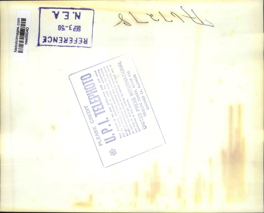 1958 Press Photo Pres.Eisenhower with brother Dr. Milton Eisenhower