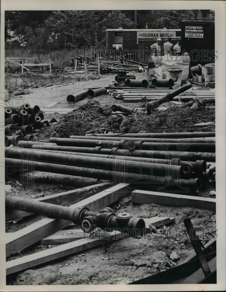 1953 Press Photo Winton Place Construction Site, Ohio - nee99134