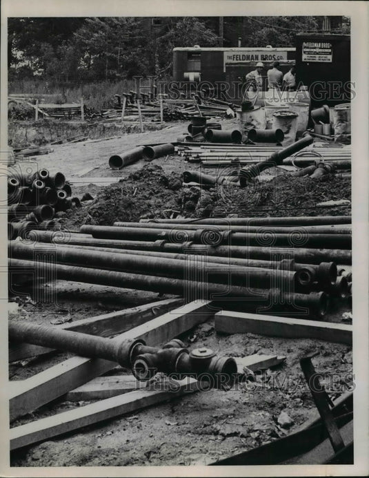 1953 Press Photo Winton Place Construction Site, Ohio - nee99134