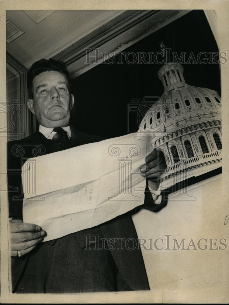 1939 Press Photo Rep. Lindsay C.Warren co-Author of Reorganization Bill