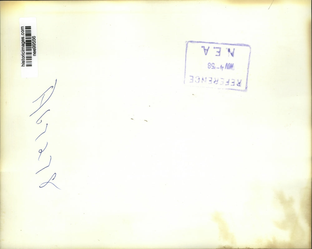 1958 Press Photo Pres.Dwight Eisenhower takes salute of Marine Guards