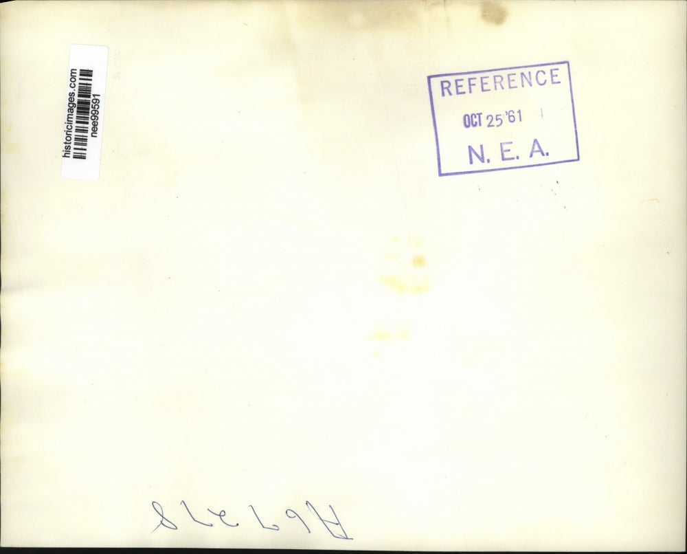 1961 Press Photo Pres. Dwight Eisenhower campaigns for James Mitchell for Gov