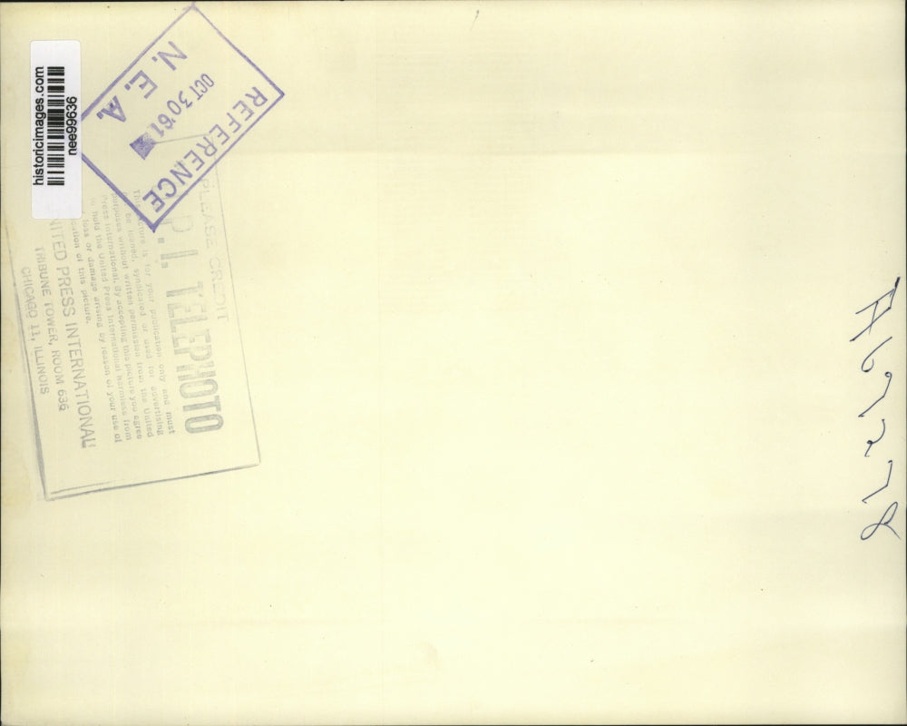 1961 Press Photo Dwight Eisenhower watched on the race at Aqueduct Race Track