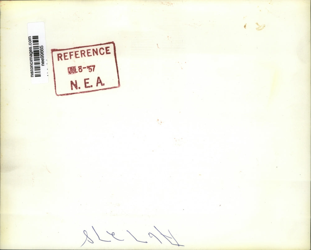 1957 Press Photo President Dwight D. Eisenhower at GOP Conference Podium