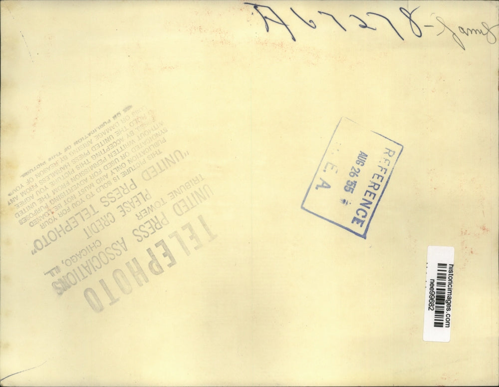 1955 Press Photo President Dwight D. Eisenhower & Grandson David at Boys Camp