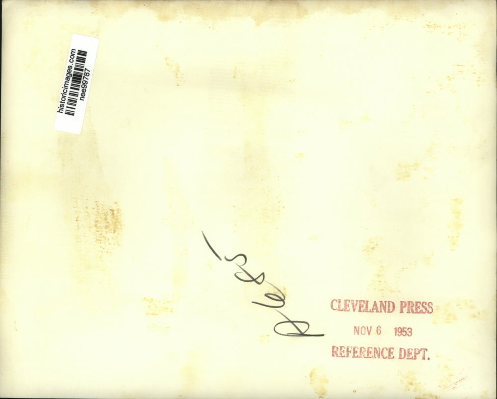 1953 Press Photo King Paul of Greece, Detroit Councilman Louis Miriani on River