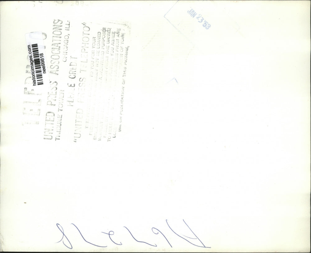 1953 Press Photo Pres.Dwight Eisenhower farewell to staff of Hotel Commodore