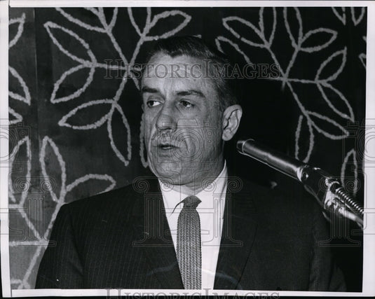 1966 Press Photo Merriman Smith, Veteran UPI Newsman speaking in Chicago