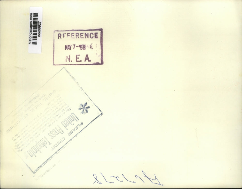 1958 Press Photo Dwight D. Eisenhower, William A. McDonnell, Philip M. Talbott