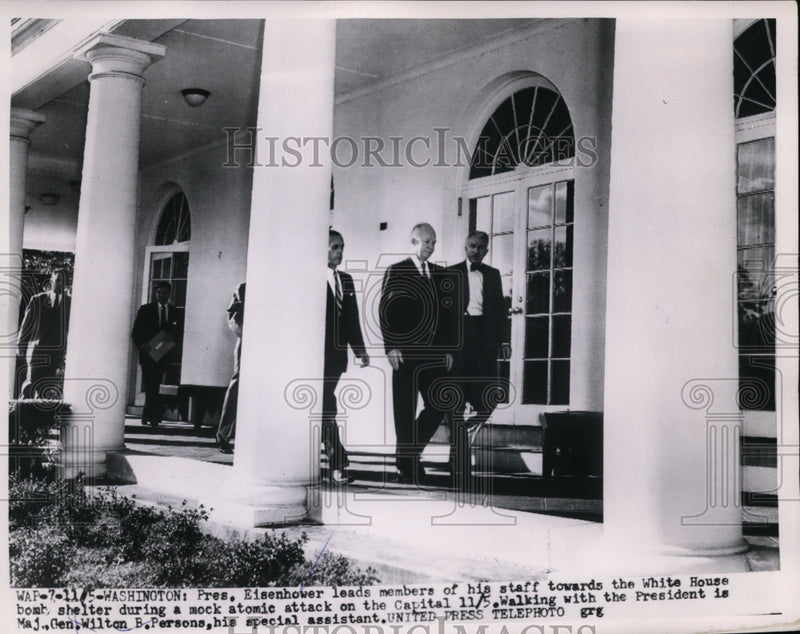 Load image into Gallery viewer, 1953 Press Photo President Eisenhower &amp; Wilton B. Persons at White House
