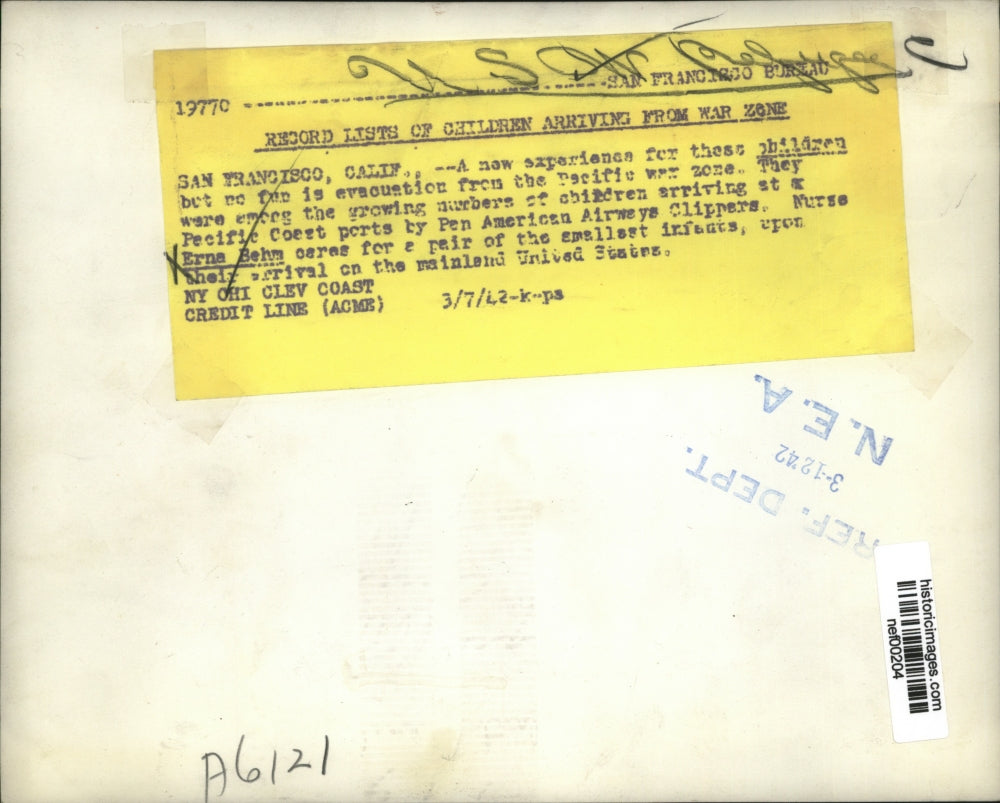 1942 Press Photo Nurse Erna Behm cares for newborns in hospital - nef00204