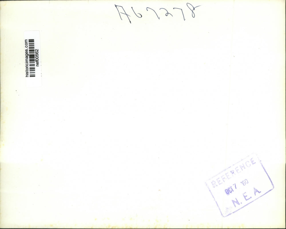 1960 Press Photo President Eisenhower stands in open car - nef00562