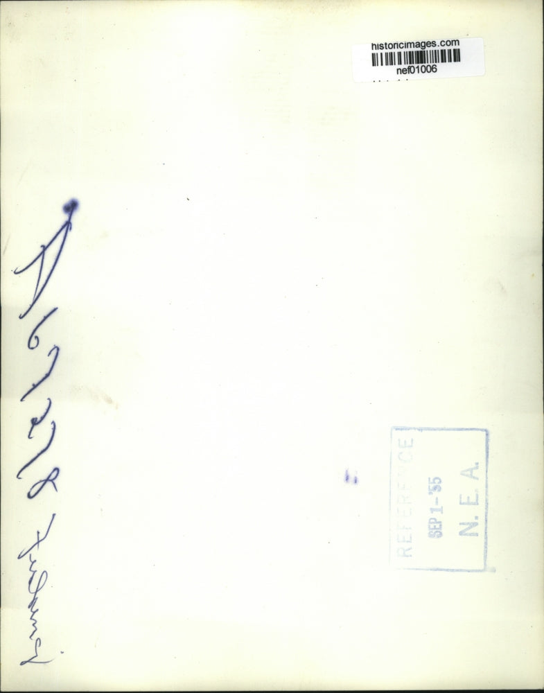 1955 Press Photo President Eisenhower shows his grandson how to fly-cast