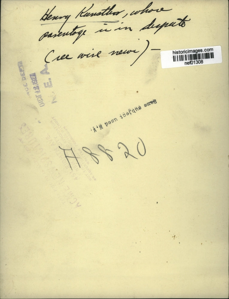 1927 Press Photo Henry Kunsther whose parentage is in dispute - nef01308