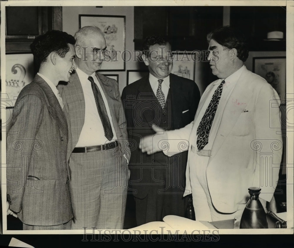 1939 Press Photo John Brophy, Philip Murray at CIO Executive Board Meeting