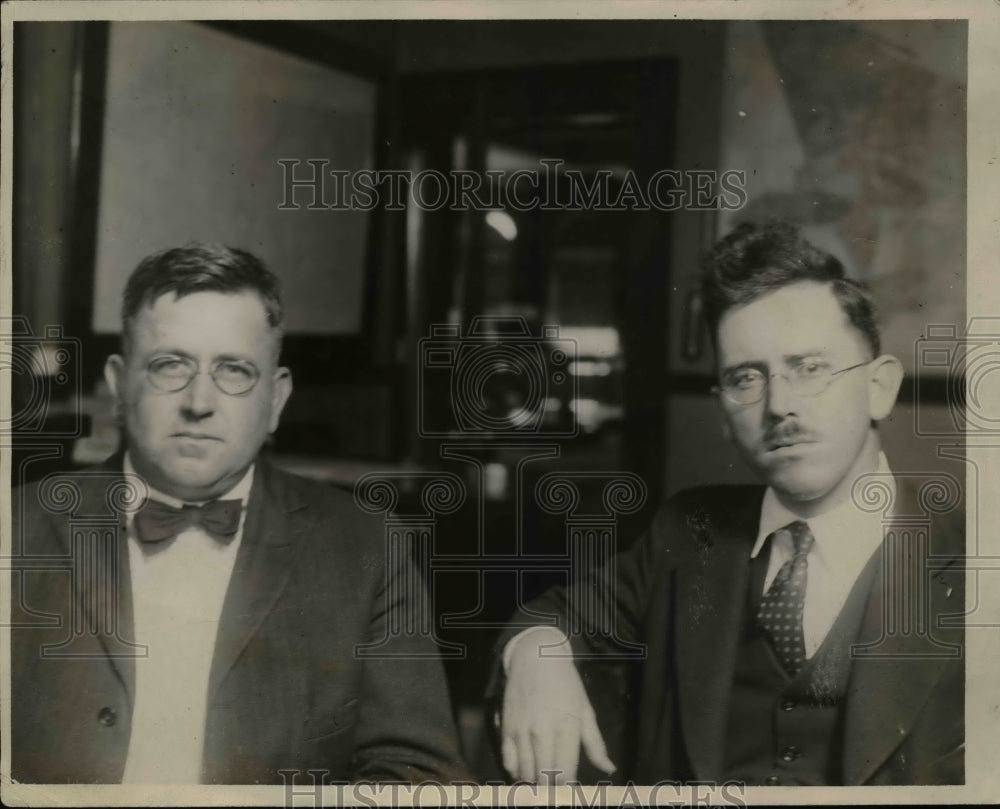 1922 Press Photo Dr JW Lytle & Dr Chester Stock at LA Museum of Science Art