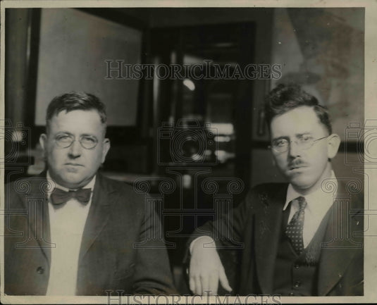 1922 Press Photo Dr JW Lytle & Dr Chester Stock at LA Museum of Science Art