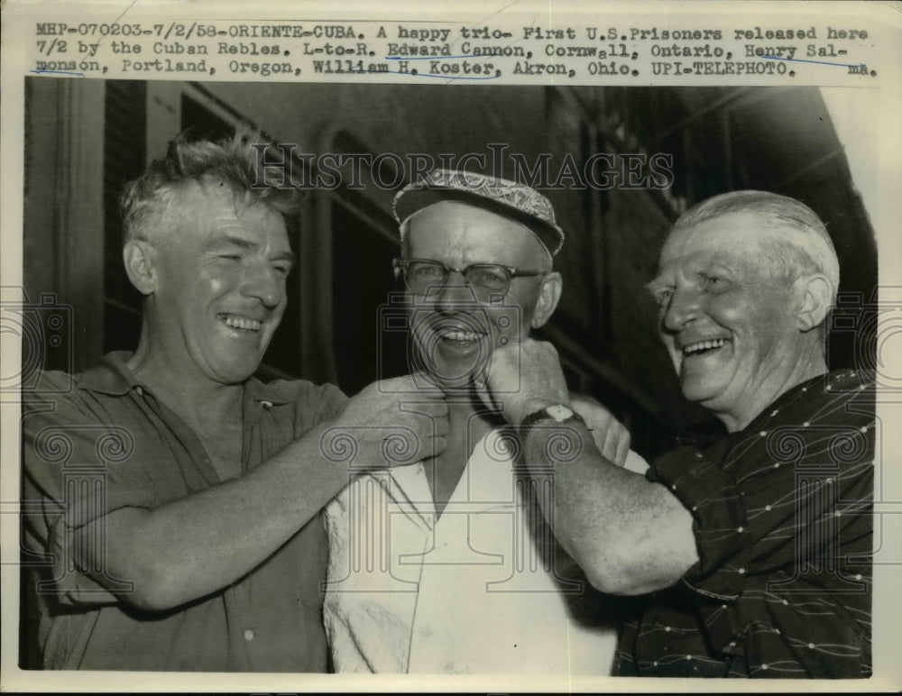 1958 Press Photo Edward Cannon Henry Salmonson William Koster- Historic Images