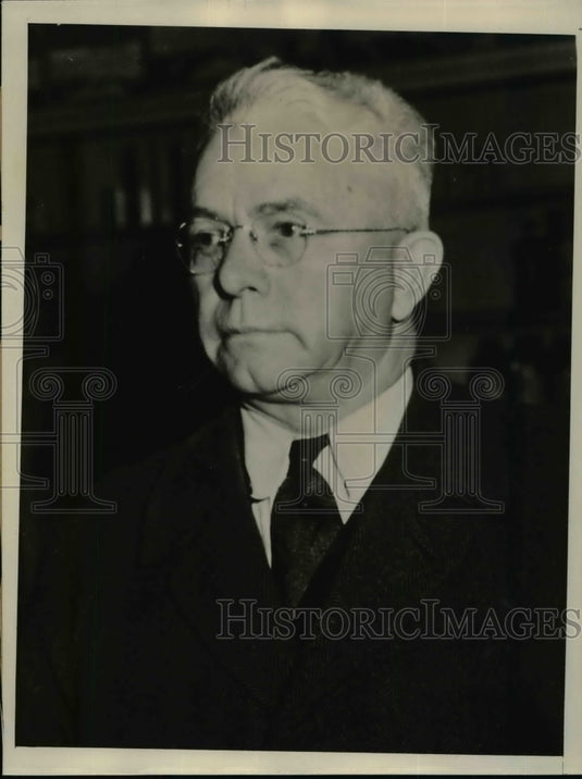 1940 Press Photo DR Plouck alleged to have burned books at school in Bradner OH