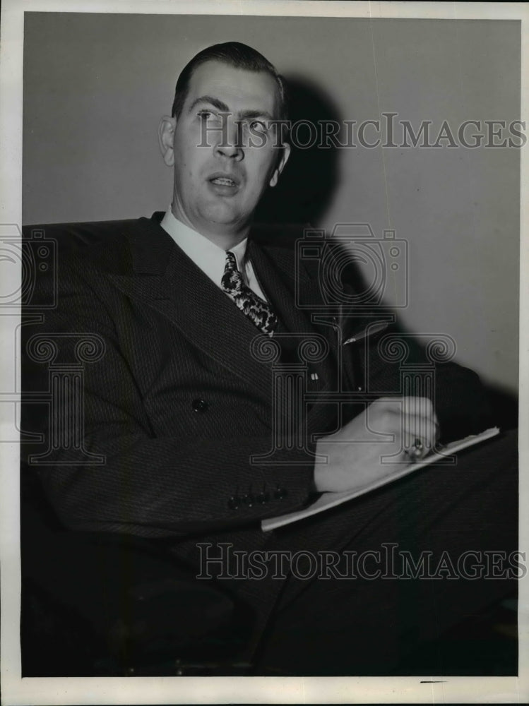 1946 Press Photo Carlton W. Werkau of National Telephone Workers Union
