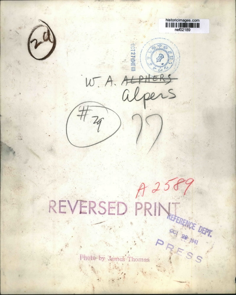 1941 Press Photo WA Alpers - nef02189