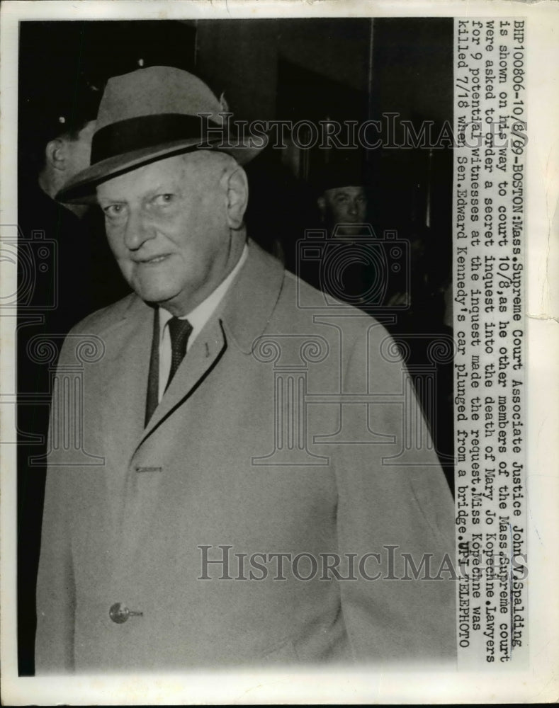 1969 Press Photo Supreme Court Justice John V. Spalding - nef02371- Historic Images