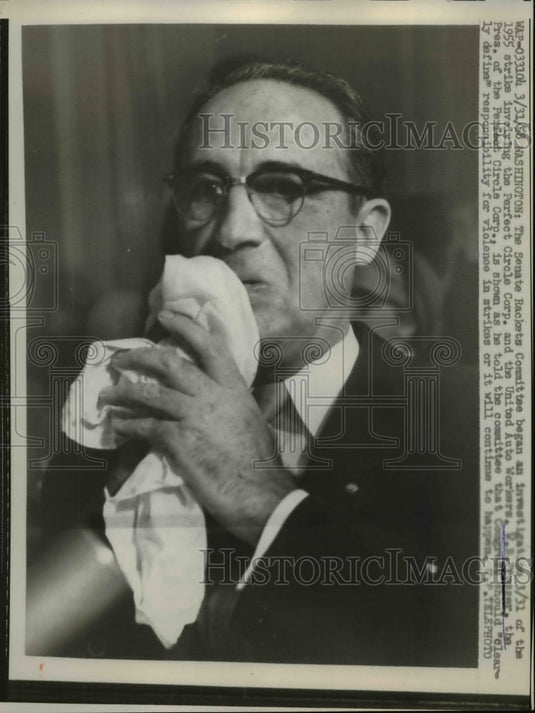 1958 Press Photo W.B. Prosser of Perfect Circle Corp. - nef02397
