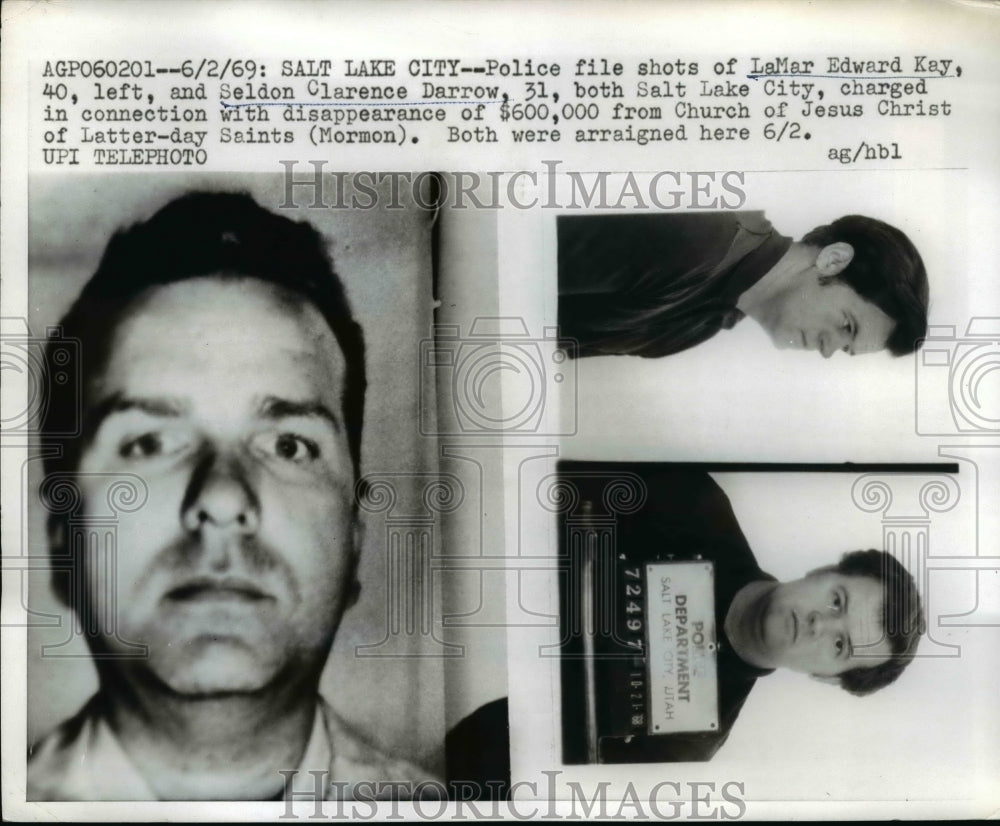 1936 Press Photo LaMar Edward Kay &amp; Seldon Clarence Darrow arrested - nef02418
