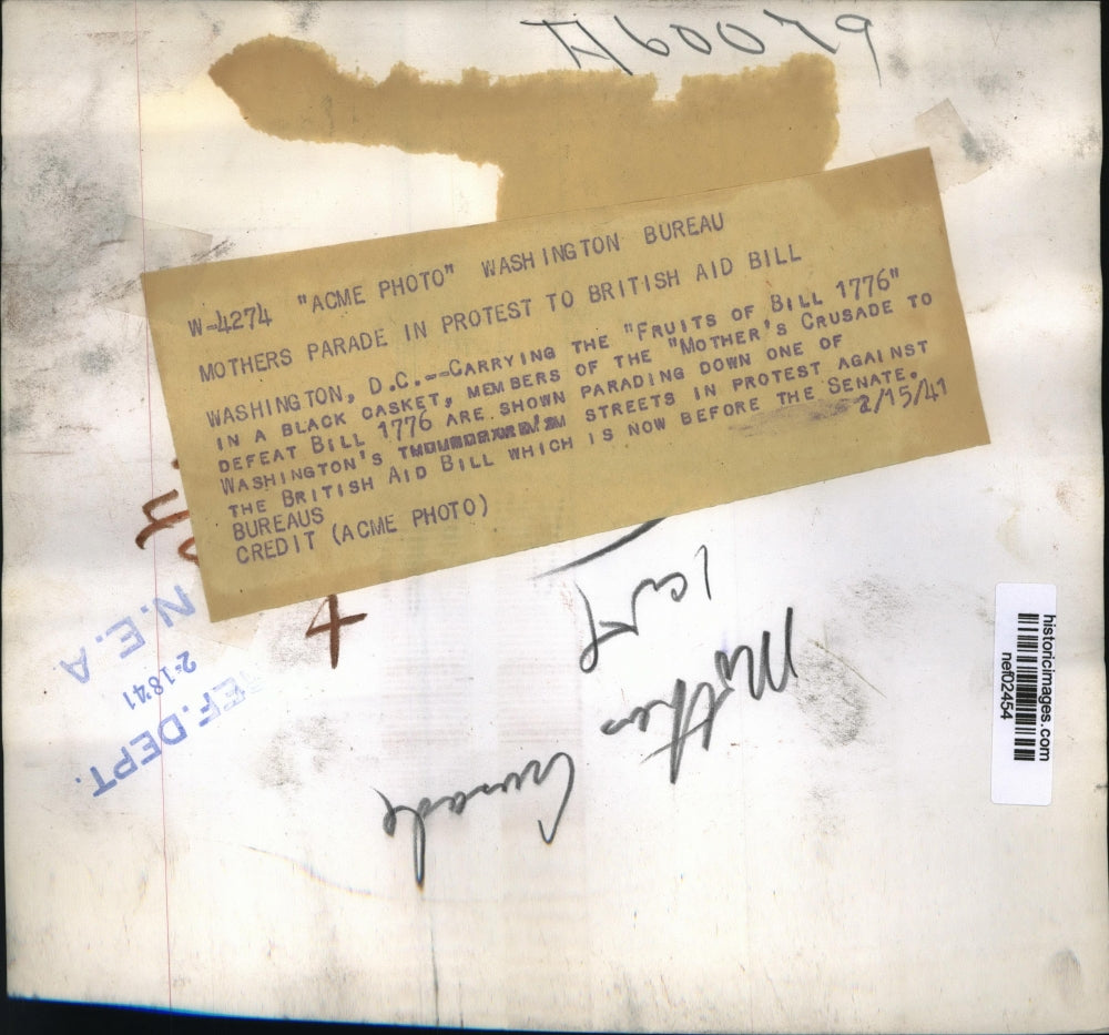 1931 Press Photo Mothers March to Defeat Bill in 1776 parade in Washington DC