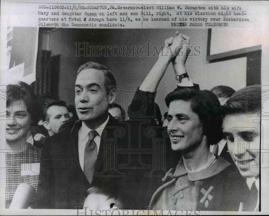 1962 Press Photo Gov Elect William Scranton and his family - nef02794